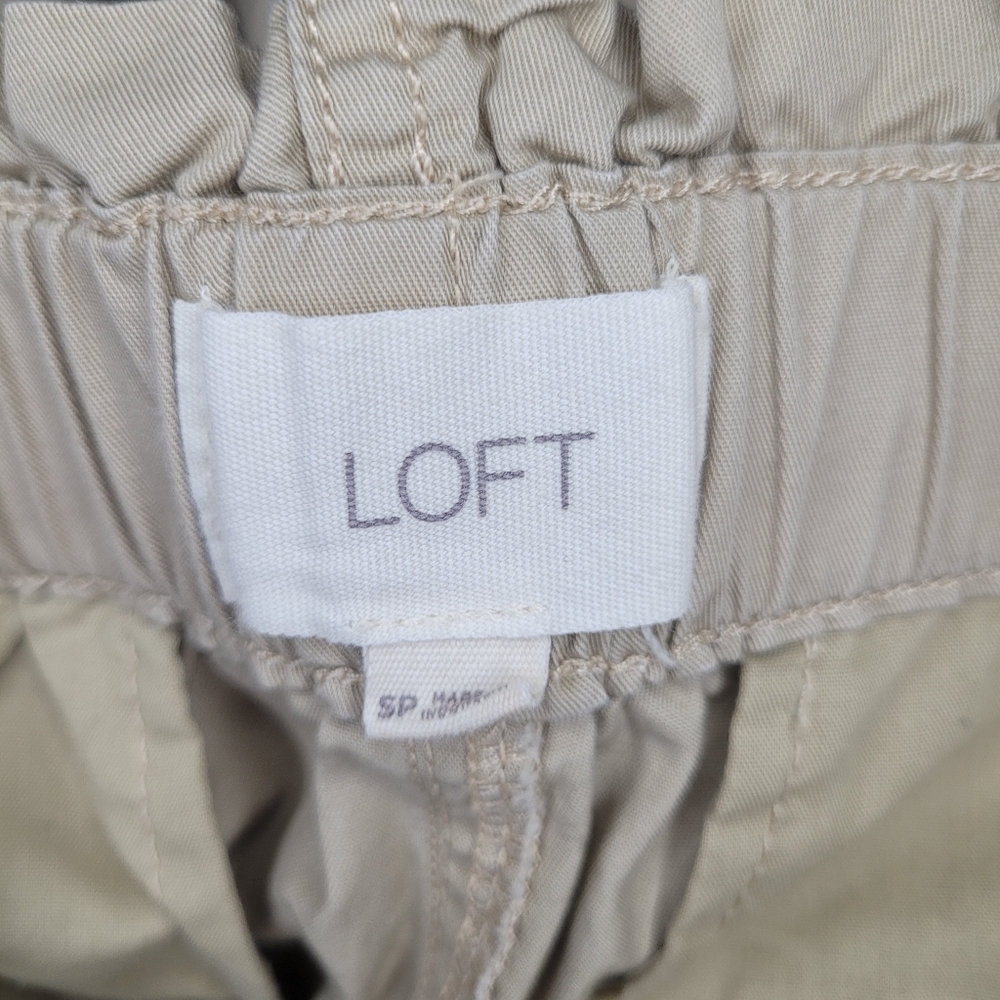 LOFT Chino Pants Womens Small Chino Casual Oxford Classic Preppy Tie Waist Easy - Picture 3 of 11